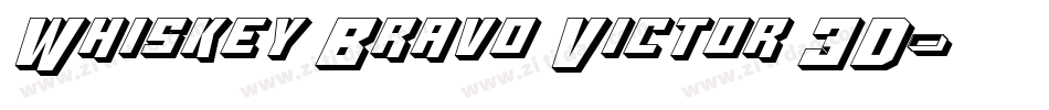 Whiskey Bravo Victor 3D字体转换